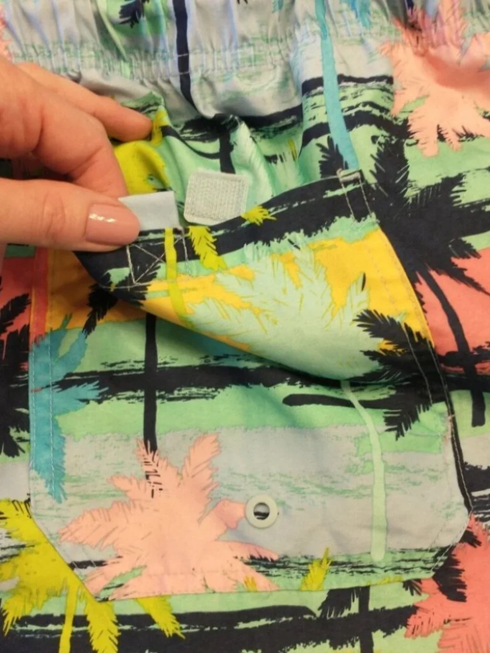 Men's George Colorful Palm Tree Swimming Trunks Size 3XL